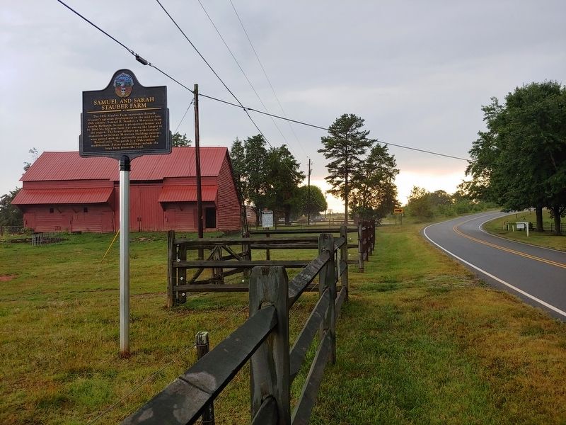 Samuel and Sarah Stauber Farm Marker image. Click for full size.