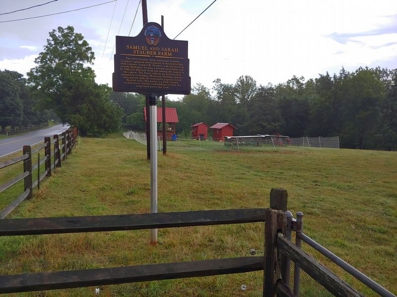 Samuel and Sarah Stauber Farm Marker image. Click for full size.