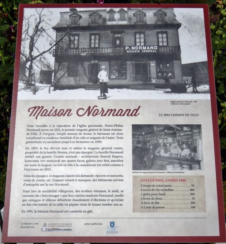Maison Normand Marker image. Click for full size.