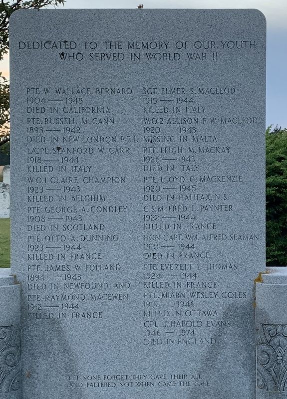 Springbrook World War II Memorial image. Click for full size.