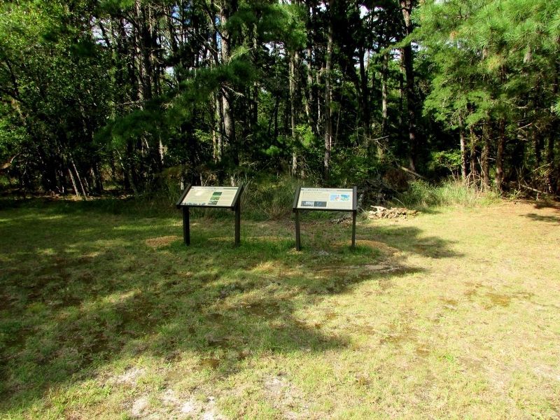 Markers on Old Cedar Bridge Road image. Click for full size.