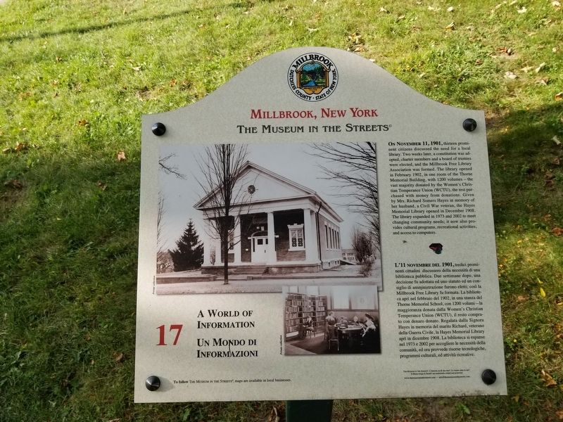 A World of Information Marker image. Click for full size.
