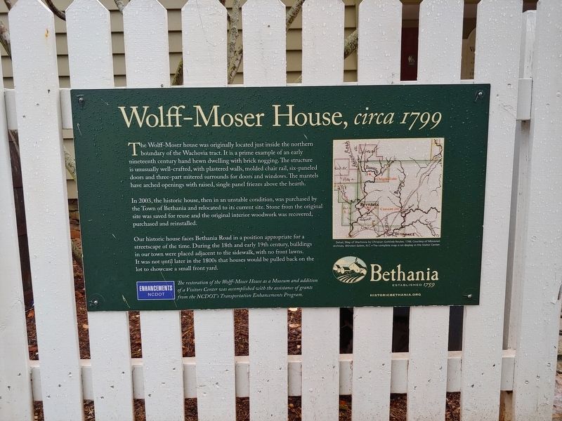 Wolff-Moser House Marker image. Click for full size.