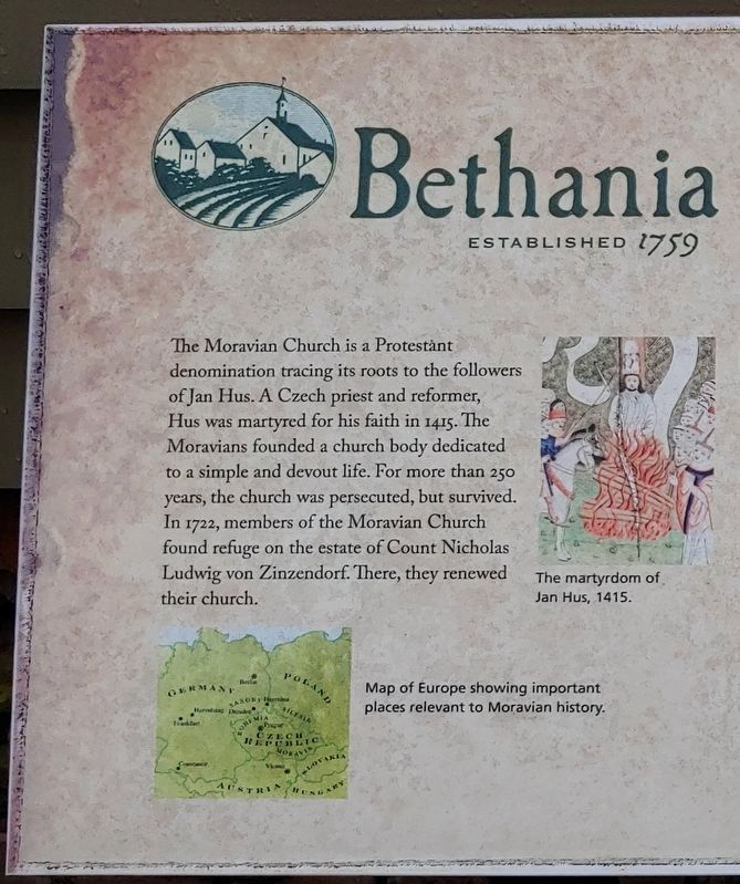 Bethania Marker (panel 1) image. Click for full size.