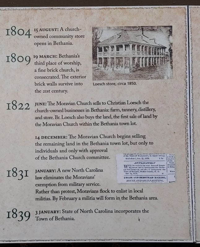 Bethania Marker (panel 8) image. Click for full size.