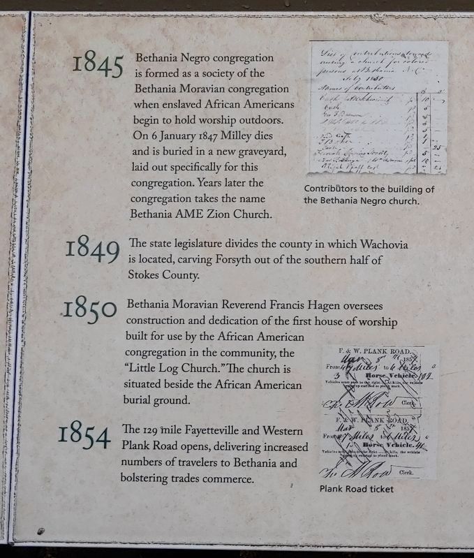 Bethania Marker (panel 9) image. Click for full size.