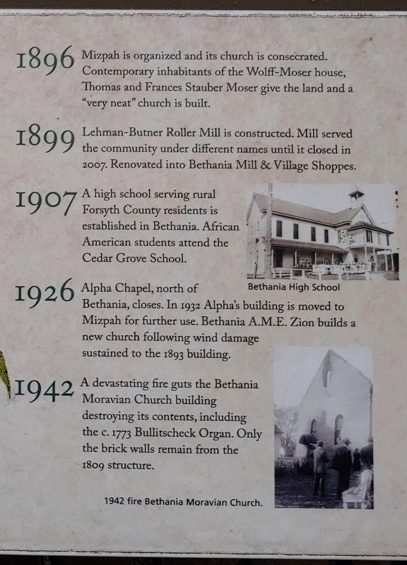Bethania Marker (panel 11) image. Click for full size.