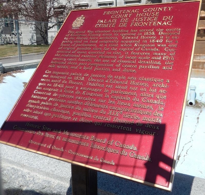 Frontenac County Court House Marker image. Click for full size.