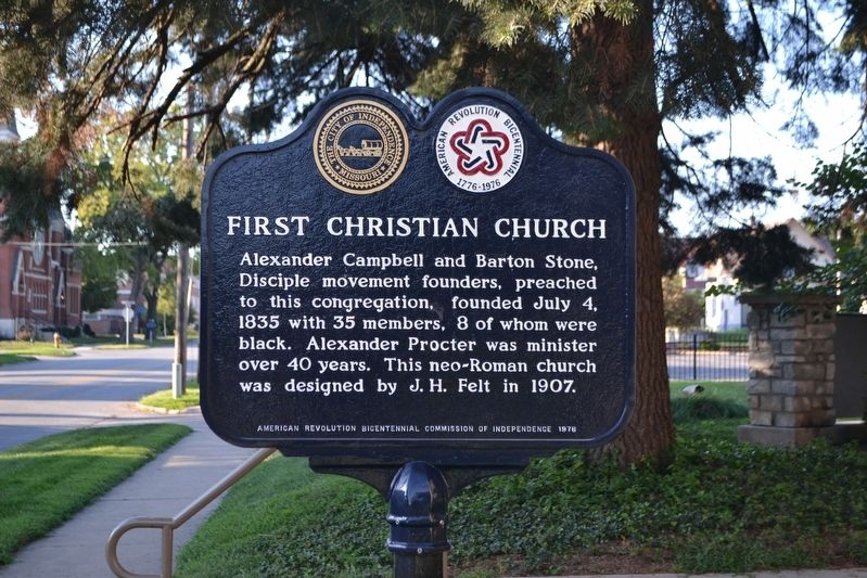 First Christian Church Marker image. Click for full size.