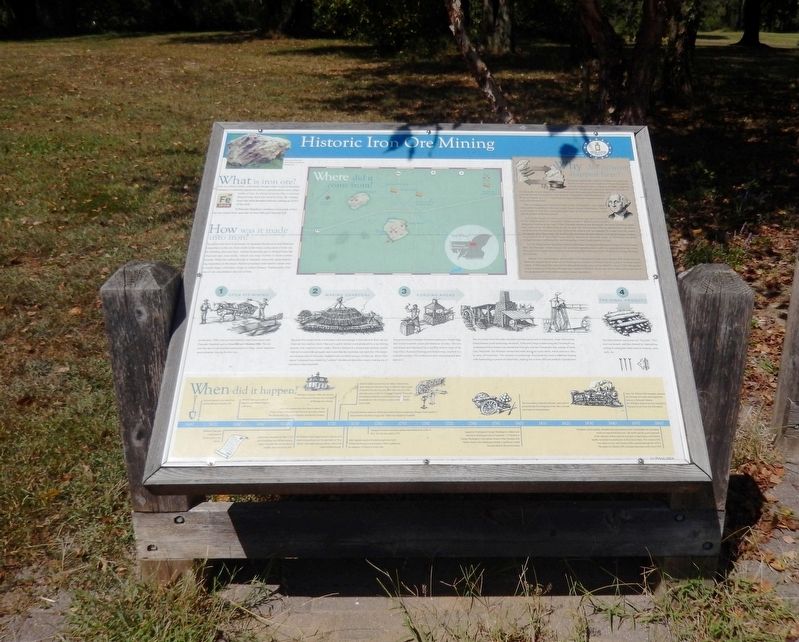 Historic Iron Ore Mining Marker. Click for full size. Historic Iron Ore Mining Marker image. Click for full size.