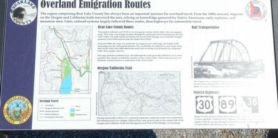 Overland Emigration Routes Marker image. Click for full size.