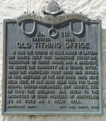 Old Tithing Office Marker image. Click for full size.