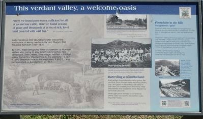 This verdant valley, a welcome oasis Marker image. Click for full size.