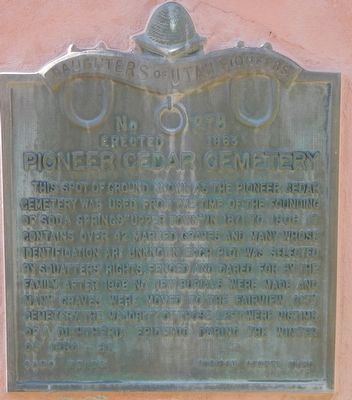 Pioneer Cedar Cemetery Marker image. Click for full size.