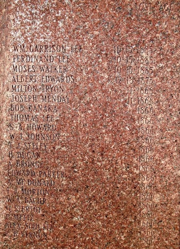 Lost At Sea Memorial Roll. Click for full size. Lost At Sea Memorial Roll image. Click for full size.