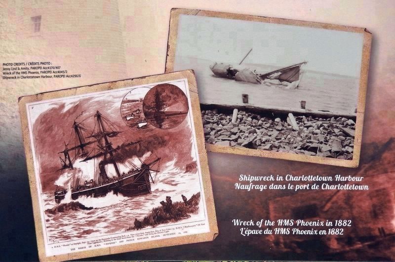 Marker detail: Shipwrecks / Naufrages image. Click for full size.