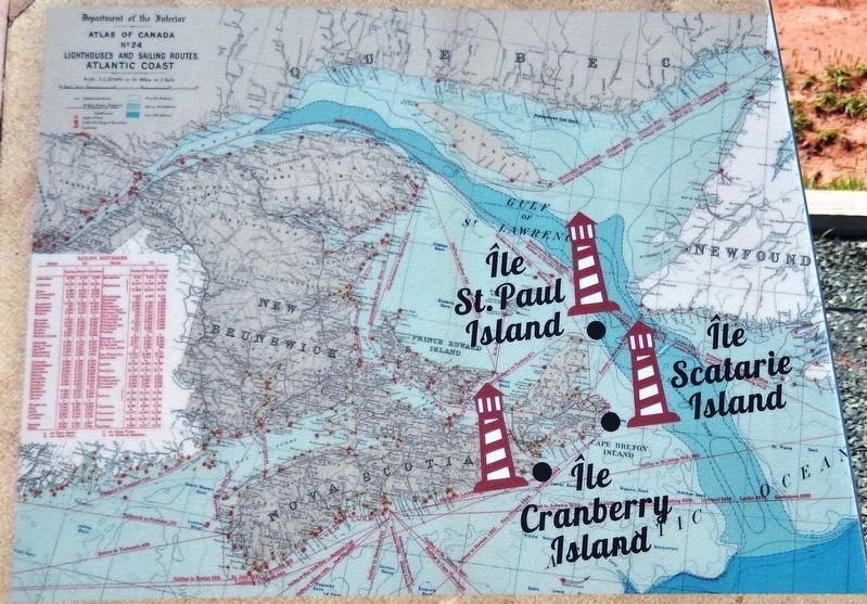 Marker detail: Lighthouses & Sailing Routes /<br>Phares et Itinraires de Navigation image. Click for full size.