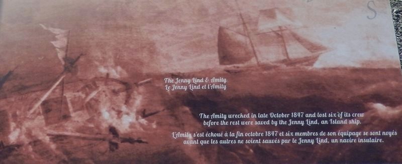 Marker detail: The Jenny Lind & Amity /<br>Le Jenny Lind et lAmity image. Click for full size.