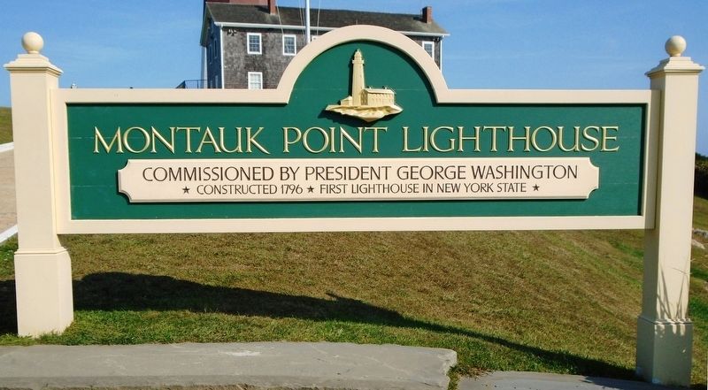 Montauk Point Lighthouse Marker. Click for full size. Montauk Point Lighthouse Marker image. Click for full size.