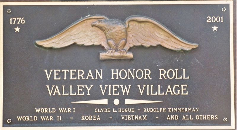 Valley View Veterans Honor Roll Marker image. Click for full size.