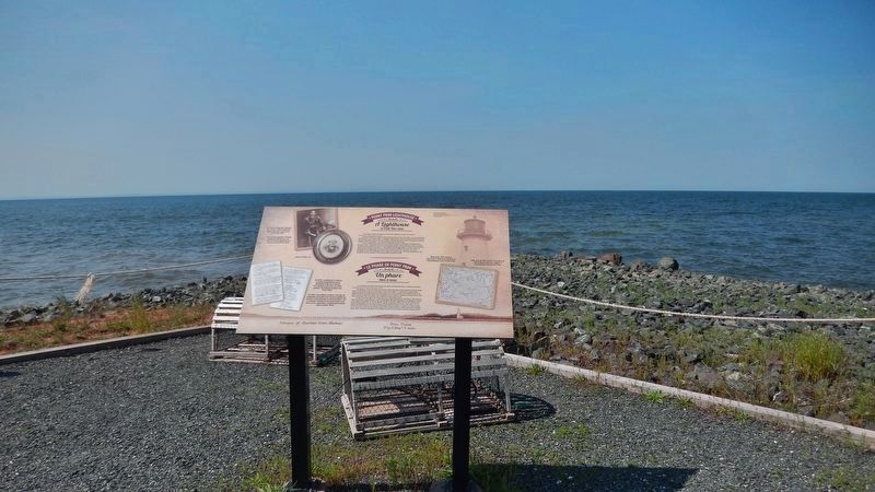 Point Prim Lighthouse Marker<br>(<i>view looking west across Northumberland Strait</i>) image. Click for full size.