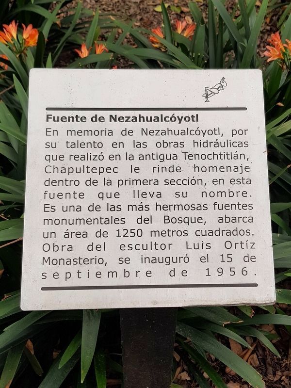The Fountain of Nezahualc�yotl Marker image. Click for full size.