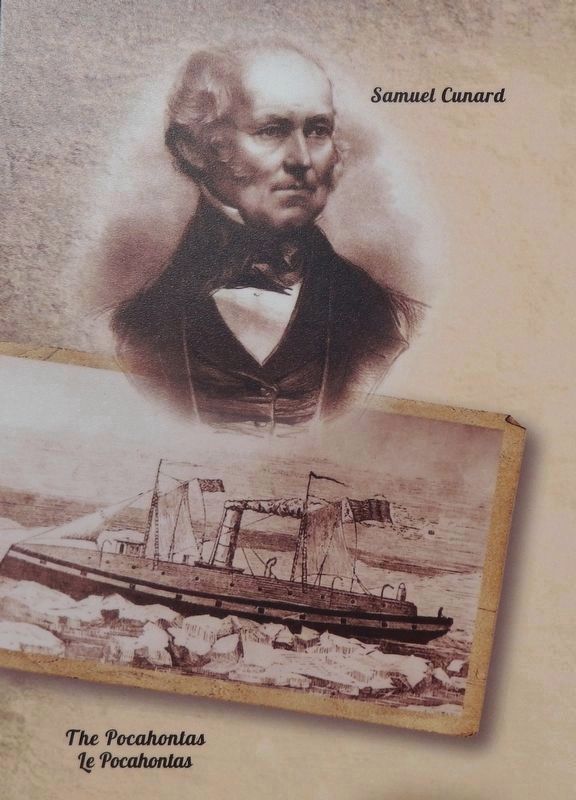 Marker detail: Samuel Cunard<br>and The Pocahontas image. Click for full size.