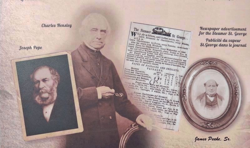 Marker detail: Joseph Pope, Charles Hensley,<br>and James Peake, Sr. image. Click for full size.