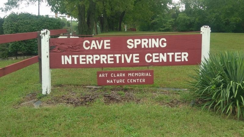 Cave Spring Interpretive Center sign image. Click for full size.