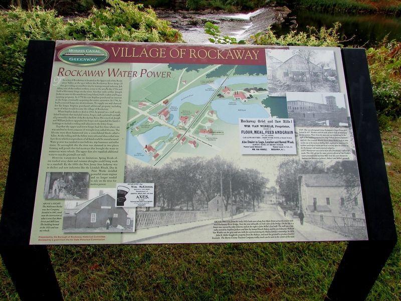 Rockaway Water Power Marker image. Click for full size.