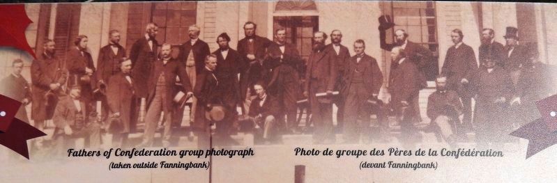 Marker detail: Fathers of Confederation /<br>Pres de la Confdration image. Click for full size.