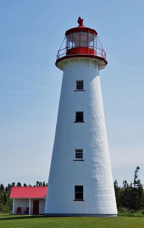 Point Prim Lighthouse<br>(<i>west side • view from marker</i>). Click for full size. Point Prim Lighthouse<br>(<i>west side • view from marker</i>) image. Click for full size.