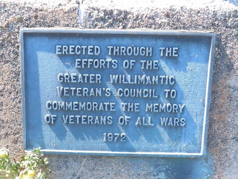 Willimantic Veterans Council Memorial image. Click for full size.