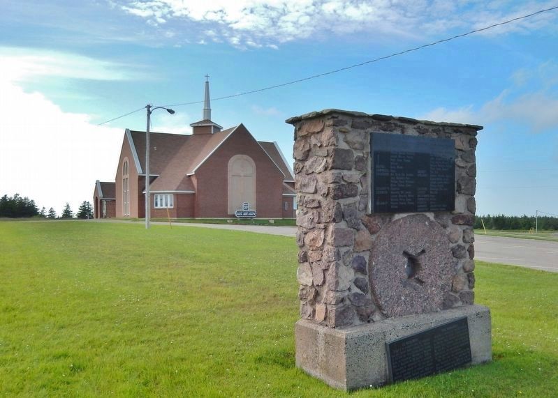 Founders of the Parish of St-Joseph du Moine<br>Monument (<i>wide view</i>). Click for full size. Founders of the Parish of St-Joseph du Moine<br>Monument (<i>wide view</i>) image. Click for full size.