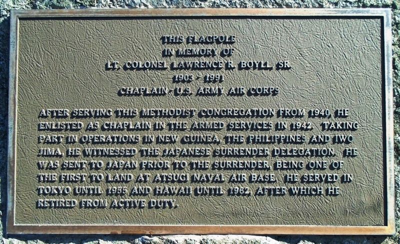 Lt. Colonel Lawrence R. Boyll, Sr. Marker image. Click for full size.
