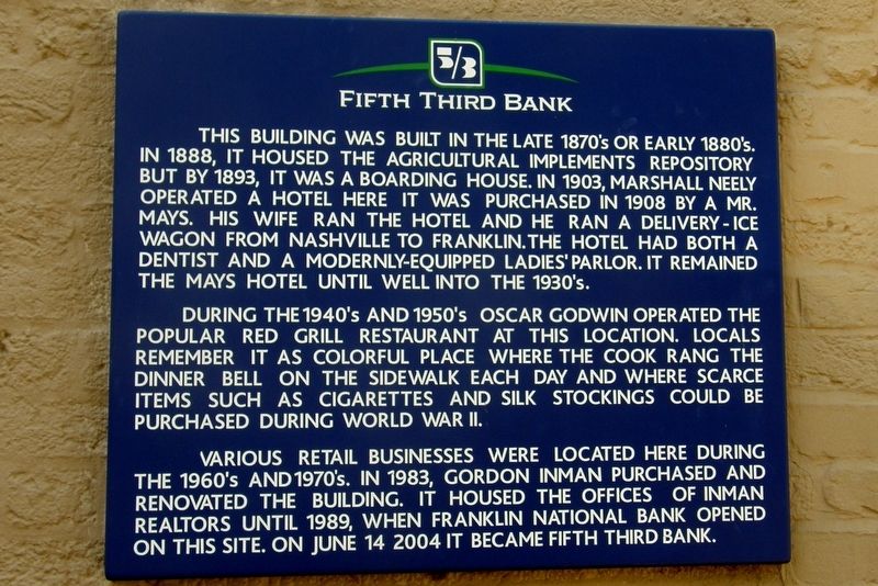 Fifth Third Bank Marker image. Click for full size.