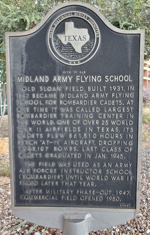 Site of Old Midland Army Flying School Marker image. Click for full size.