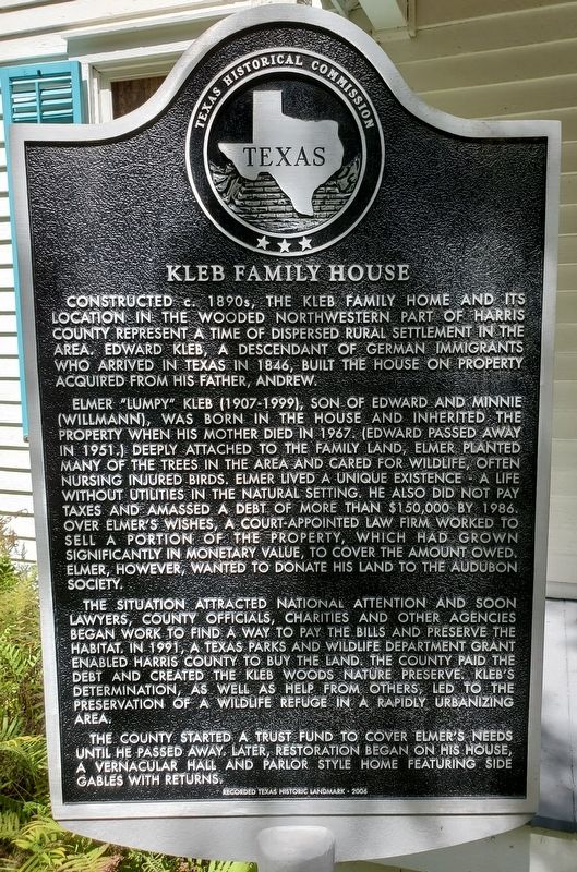 Kleb Family House Marker. Click for full size. Kleb Family House Marker image. Click for full size.