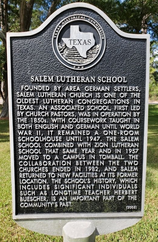 Salem Lutheran School Marker image. Click for full size.