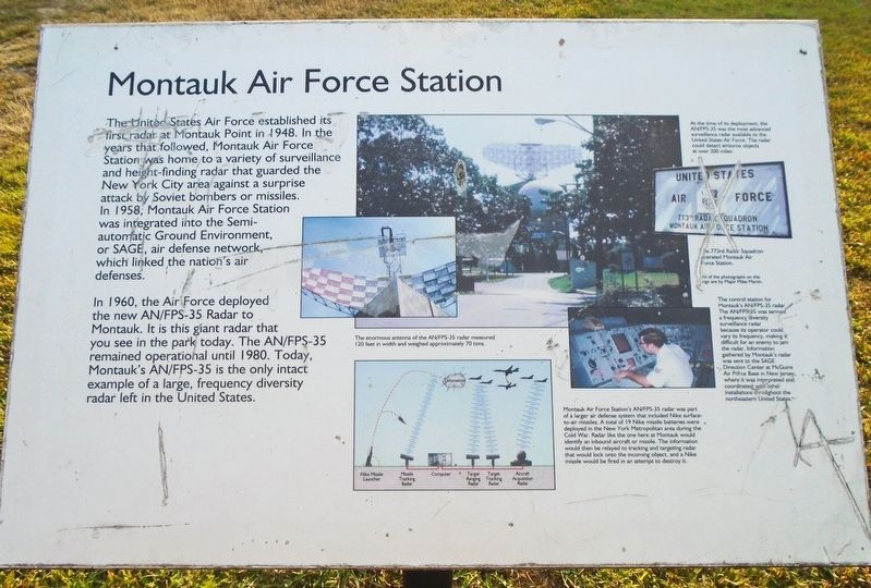 Montauk Air Force Station Marker image. Click for full size.