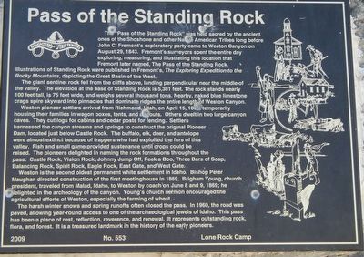 Pass of the Standing Rock Marker image. Click for full size.