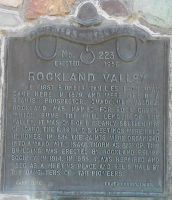 Rockland Valley Marker image. Click for full size.