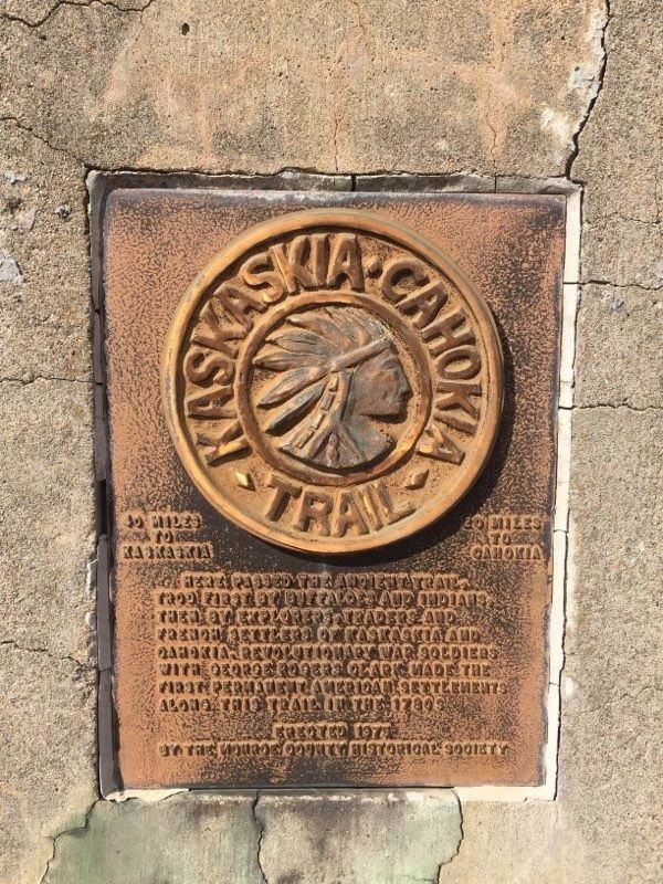 Kaskaskia-Cahokia Trail/Ford Monument. Click for full size. Kaskaskia-Cahokia Trail/Ford Monument image. Click for full size.