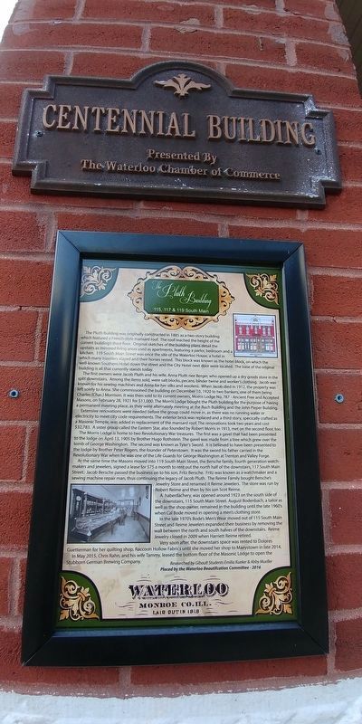 The Pluth Building Marker image. Click for full size.