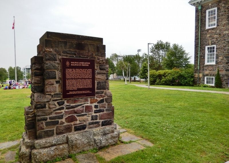 Halifax and Castine / Halifax et Castine Marker<br>(<i>wide view</i>) image. Click for full size.
