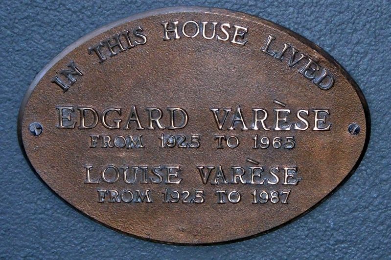 The Varese House Marker. Click for full size. The Varese House Marker image. Click for full size.