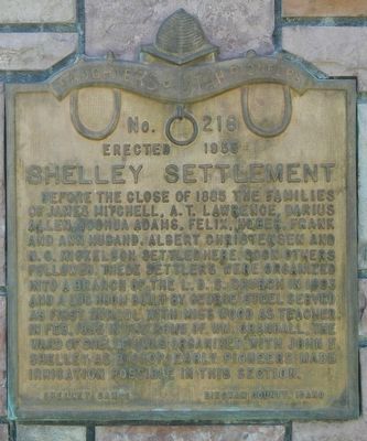Shelley Settlement Marker image. Click for full size.
