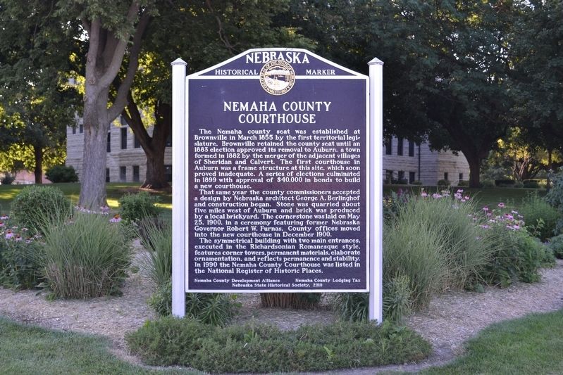 Nemeha County Courthouse Marker image. Click for full size.