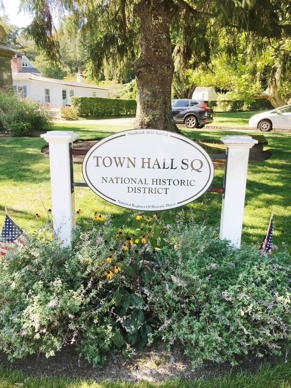 Sandwich Town Hall Square - National Historic District. Click for full size. Sandwich Town Hall Square - National Historic District image. Click for full size.