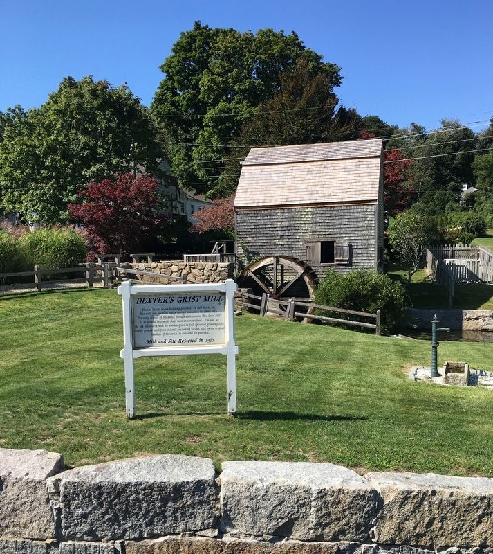 Dexters Grist Mill Marker image. Click for full size.